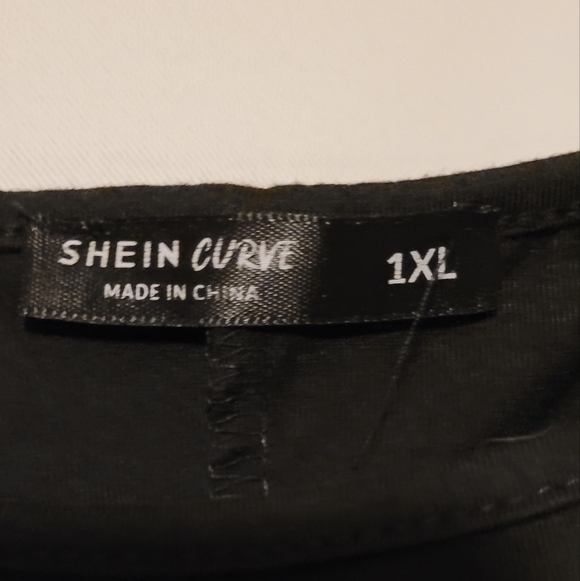 Striped Black & White tank top, SHIEN, 1XL - Picture 2 of 3